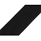Elastic loop / plush tape fastener width 50 mm - Black (1 Meter)