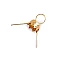 Christmas ball bauble ornament cap with spring wire hangers - Gold (10 Pieces)