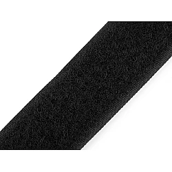 Loop tape, just plush side, width 38 mm - Black (1 Meter)