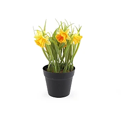 Artificial daffodils in a flower pot - Yellow (1 Piece)