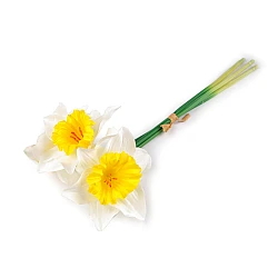 Artificial daffodil bundle of 3 pcs - Lightest yellow (1 Bunch)