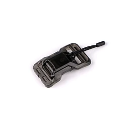 Magnetic plastic buckle, width 20 mm - Black (1 Pair)