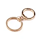 Metal carabiner with key ring - Pink gold (10 Pieces)