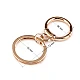 Metal carabiner with key ring - Pink gold (10 Pieces)