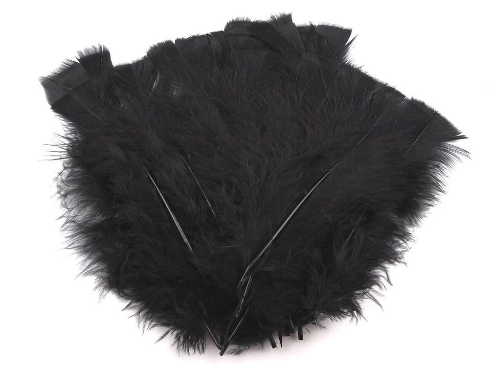 Pene decorative de curcă, lungime 11-17 cm (pachet 20 buc.) - negru Pene decorative de curcă, lungime 11-17 cm (pachet 20 buc.) - negru
