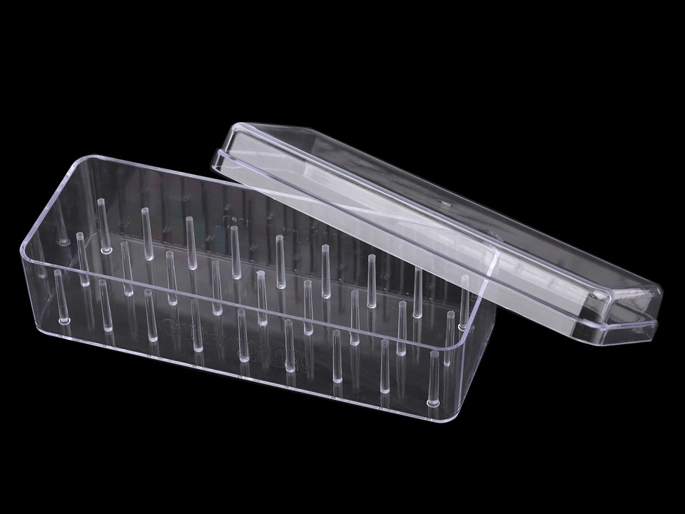 Cutie pentru 27 papiote de ață - transparent Cutie pentru 27 papiote de ață - transparent