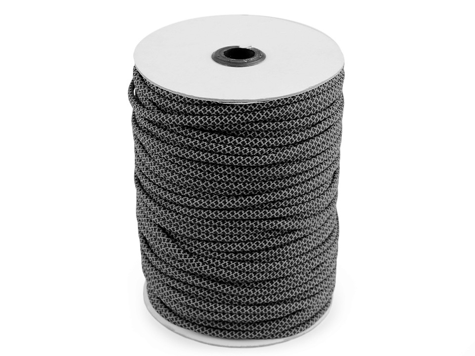 Reflective Cord String Ø5 mm - black, 1 ml. Reflective Cord String Ø5 mm - black, 1 ml.