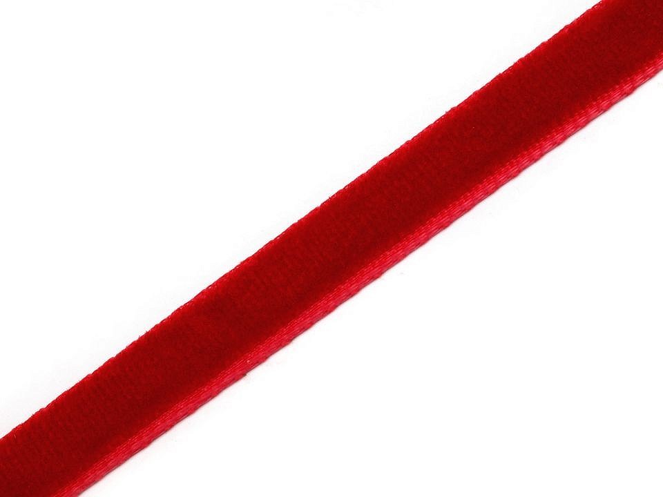 Velvet Ribbon width 6 mm, Red Velvet Ribbon width 6 mm, Red