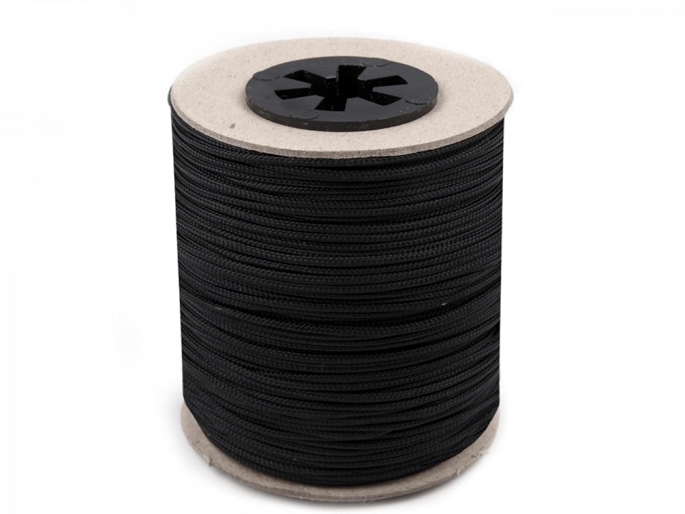 Drapery Rod Cord Ø1,4 mm (roll 100 m) - black Drapery Rod Cord Ø1,4 mm (roll 100 m) - black