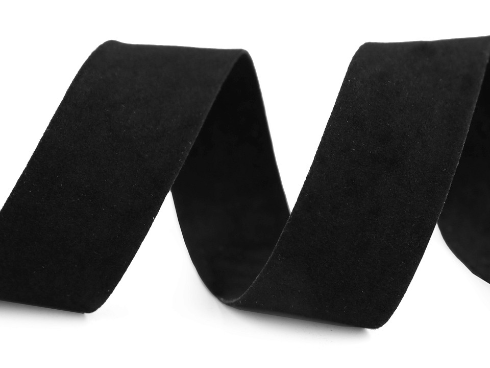 Velvet Ribbon width 25 mm, double-sided - black, 1 ml. Velvet Ribbon width 25 mm, double-sided - black, 1 ml.
