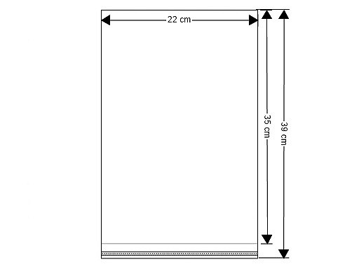 Clear Plastic Self-Adhesive Seal Bags 22x35 cm (package 100 pc.) Clear Plastic Self-Adhesive Seal Bags 22x35 cm (package 100 pc.)