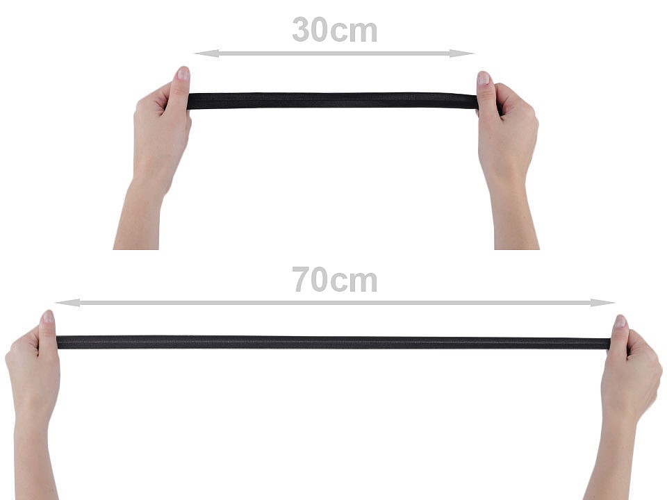 Elastic bias la metru, lățime 19 mm - alb Elastic bias la metru, lățime 19 mm - alb