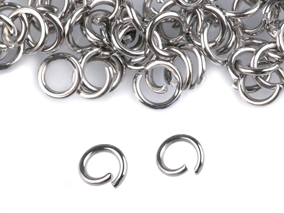 Stainless Steel Jump Ring Ø6 mm, platinum, 25 pc. Stainless Steel Jump Ring Ø6 mm, platinum, 25 pc.