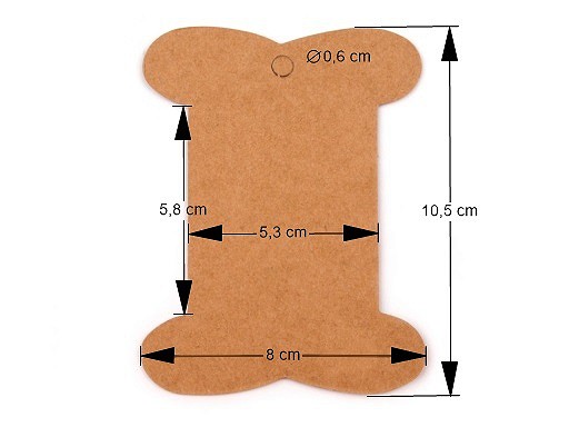 Paper Card Spool 8x10.5 cm (package 25 pc.) - brown-beige Paper Card Spool 8x10.5 cm (package 25 pc.) - brown-beige