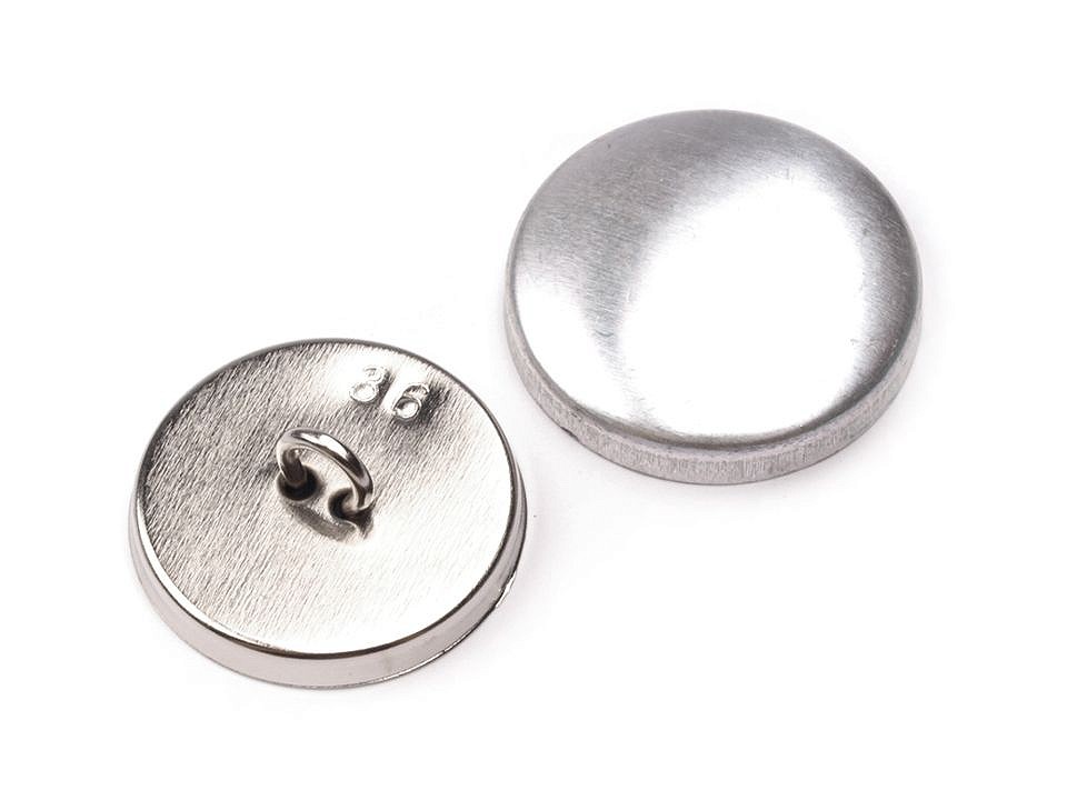 Self-cover all metal Button 36, nickel, 100 set Self-cover all metal Button 36, nickel, 100 set