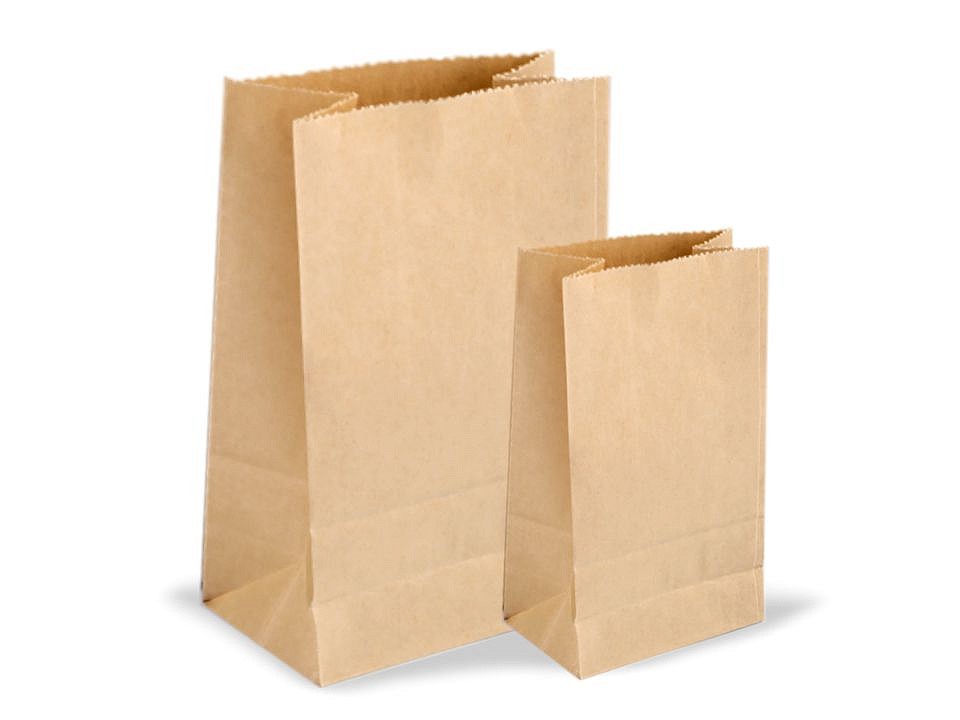 Paper Bag 8,8 x 17 x 5,5 cm (package 50 pc.) - natural brown Paper Bag 8,8 x 17 x 5,5 cm (package 50 pc.) - natural brown