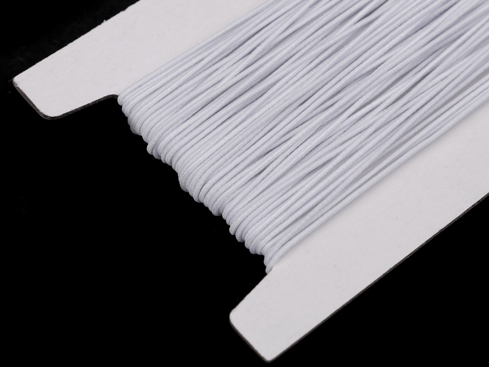 Elastic rotund, Ø1 mm (card 25 m) - alb Elastic rotund, Ø1 mm (card 25 m) - alb