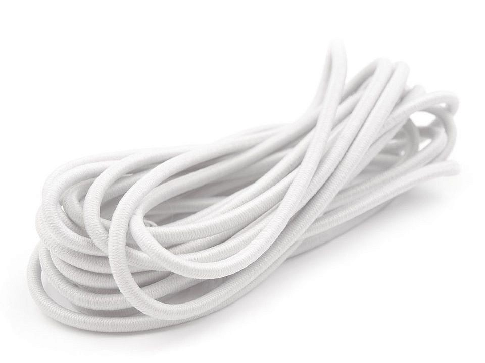 Elastic rotund, Ø3 mm (card 3 m) - alb Elastic rotund, Ø3 mm (card 3 m) - alb