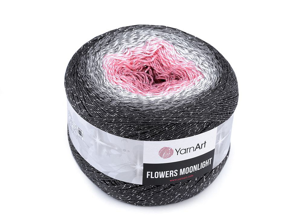 Knitting Yarn Flowers Moonlight 260 g, pink middle Knitting Yarn Flowers Moonlight 260 g, pink middle