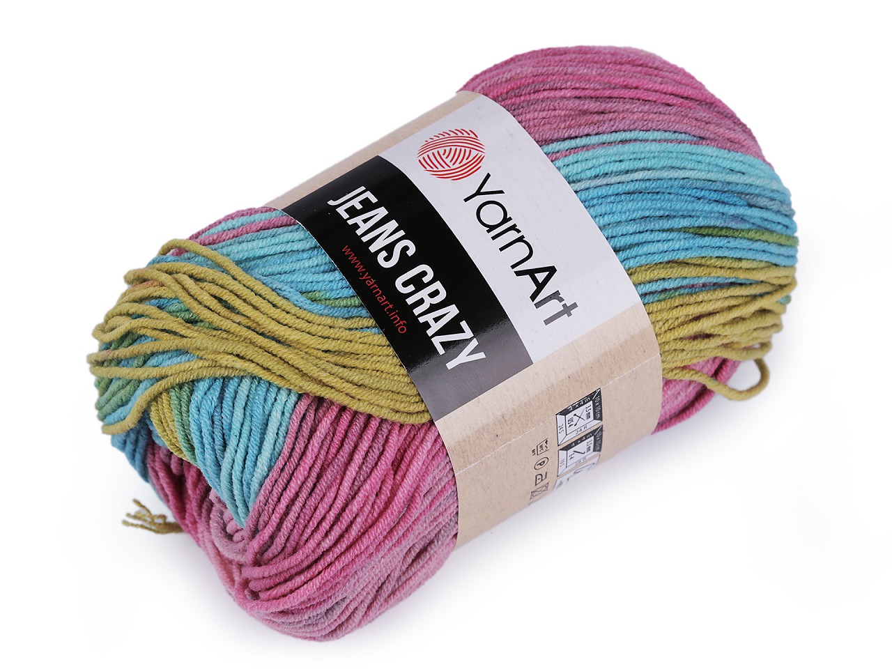 Knitting yarn Jeans Crazy 50 g, light pink Knitting yarn Jeans Crazy 50 g, light pink