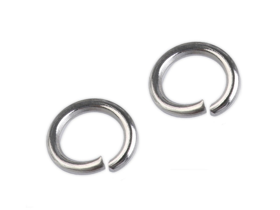 Stainless Steel Jump Ring Ø6 mm, platinum, 25 pc. Stainless Steel Jump Ring Ø6 mm, platinum, 25 pc.