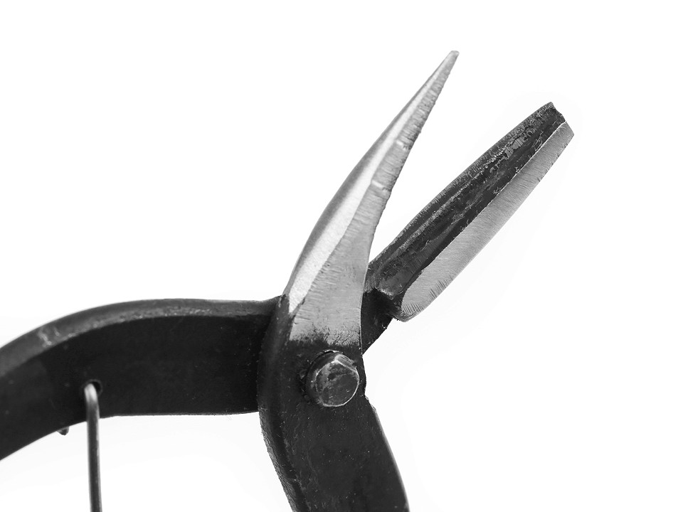 Narrow Flat Nose Pliers Steel 160 mm with return spring, dark red Narrow Flat Nose Pliers Steel 160 mm with return spring, dark red