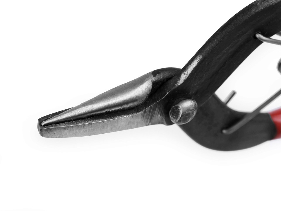 Narrow Flat Nose Pliers Steel 160 mm with return spring, dark red Narrow Flat Nose Pliers Steel 160 mm with return spring, dark red