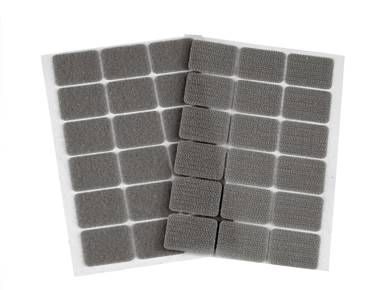 Hook And Loop Self Adhesive Rectangles 25x32 mm, grey Hook And Loop Self Adhesive Rectangles 25x32 mm, grey