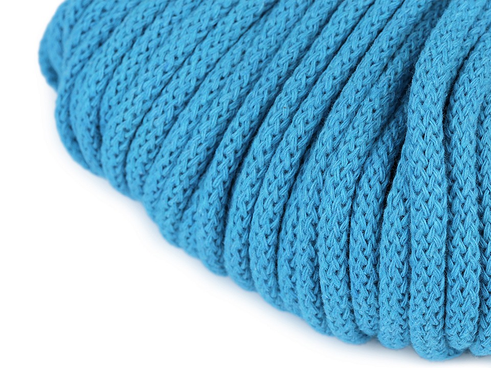 Cord / String Yarn Ø5 mm - azure blue, 10 ml. Cord / String Yarn Ø5 mm - azure blue, 10 ml.