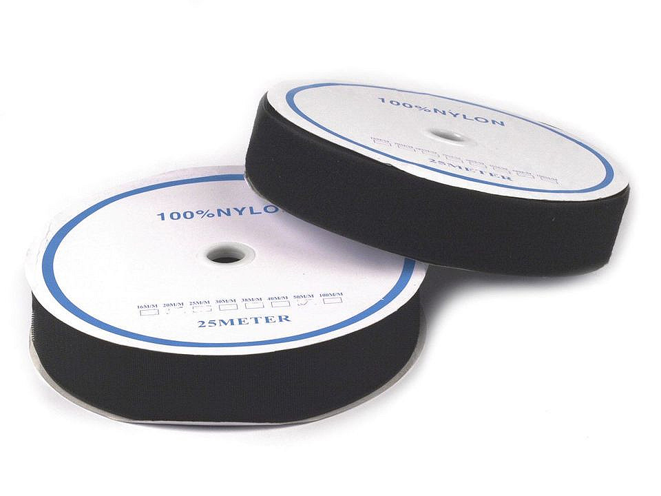 Hook and loop fastener width 50 mm - White (1 Meter)