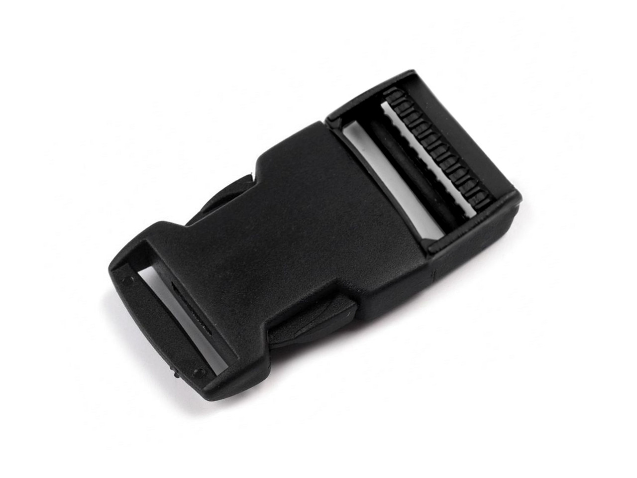 Side release buckle bb with strap adjuster width 25 mm - Black (5 Pairs)