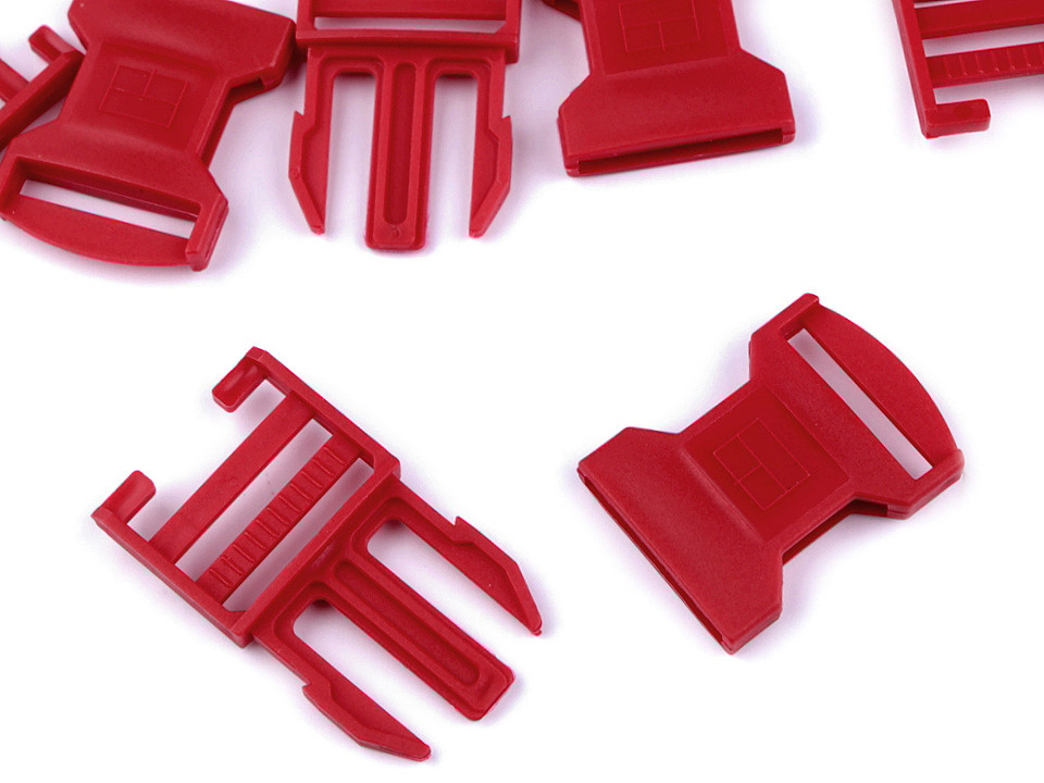 Side release buckle with strap adjuster bb, inner width 30mm - Black (5 Pairs)