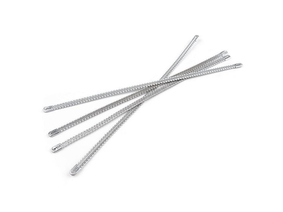 Spiral corset boning width 5 mm, several lengths - Silver (100 Pieces)