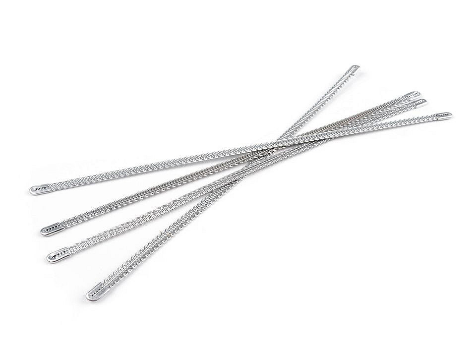 Spiral corset boning width 5 mm, several lengths - Silver (100 Pieces)