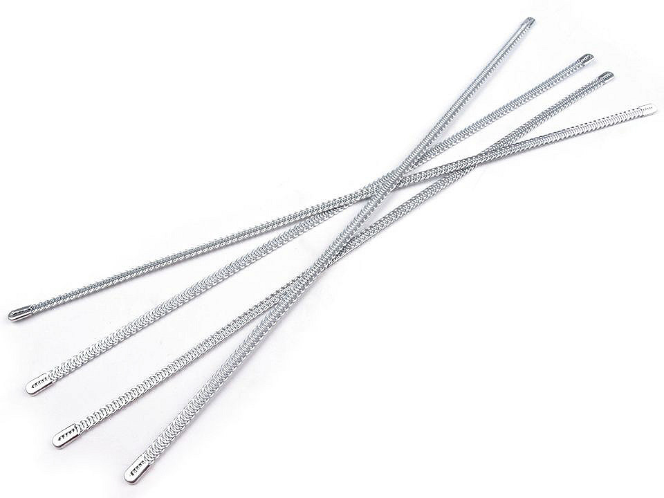 Spiral corset boning width 5 mm, several lengths - Silver (100 Pieces)