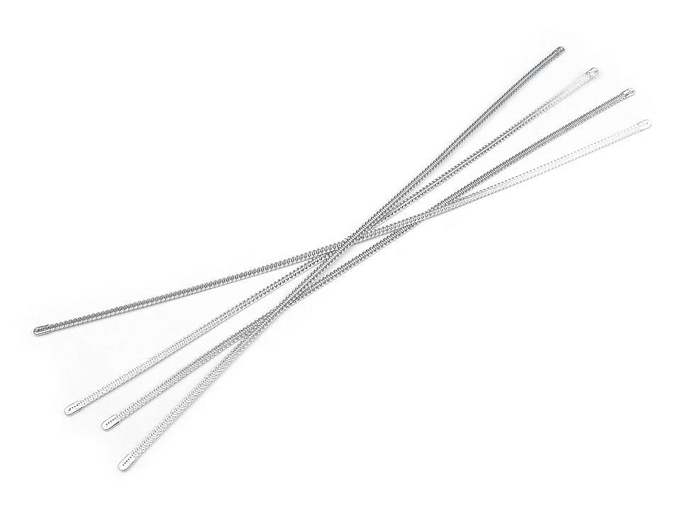 Spiral corset boning width 5 mm, several lengths - Silver (100 Pieces)