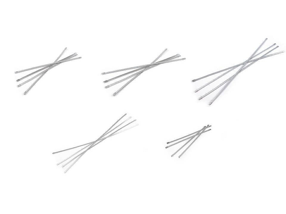 Spiral corset boning width 5 mm, several lengths - Silver (100 Pieces)