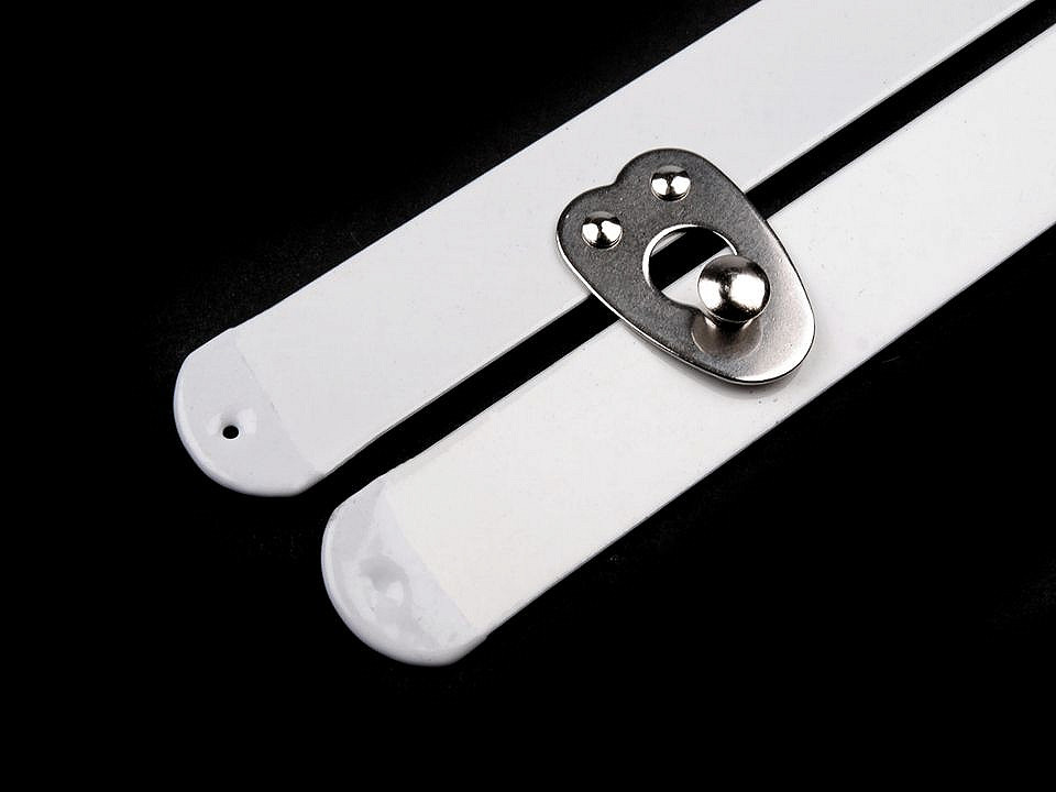 Corsetry busk fastener width 12 mm length 30; 35 cm - White (1 Pair)