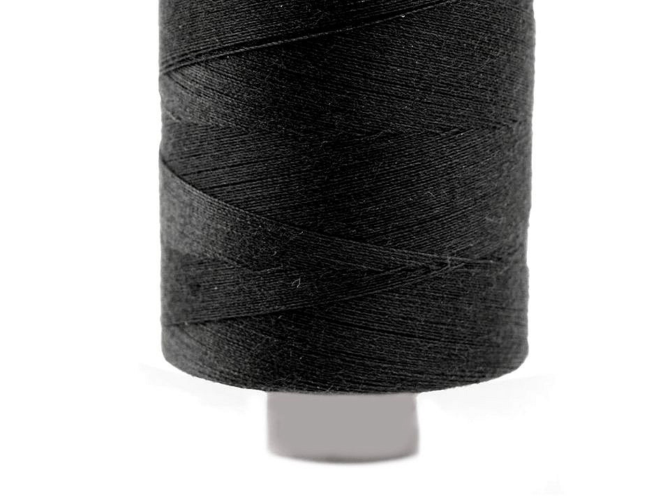 Cotton thread 500 m 10x2x2 - Black (10 Pieces)