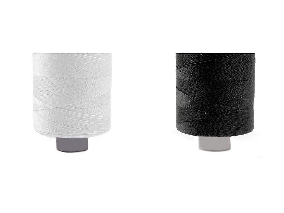 Cotton thread 500 m 10x2x2 - Black (10 Pieces)