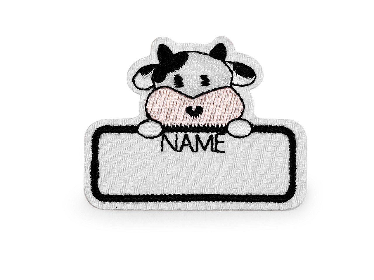 Adhesive textile name tag / label - White (10 Pieces)