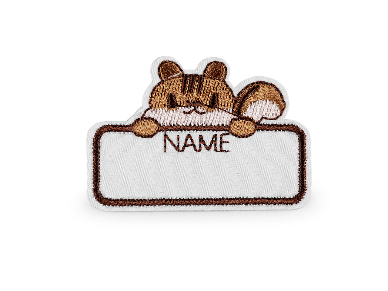 Adhesive textile name tag / label - White (10 Pieces)