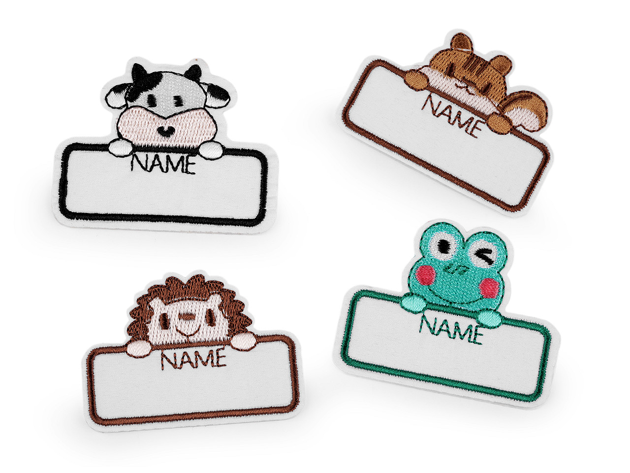 Adhesive textile name tag / label - White (10 Pieces)