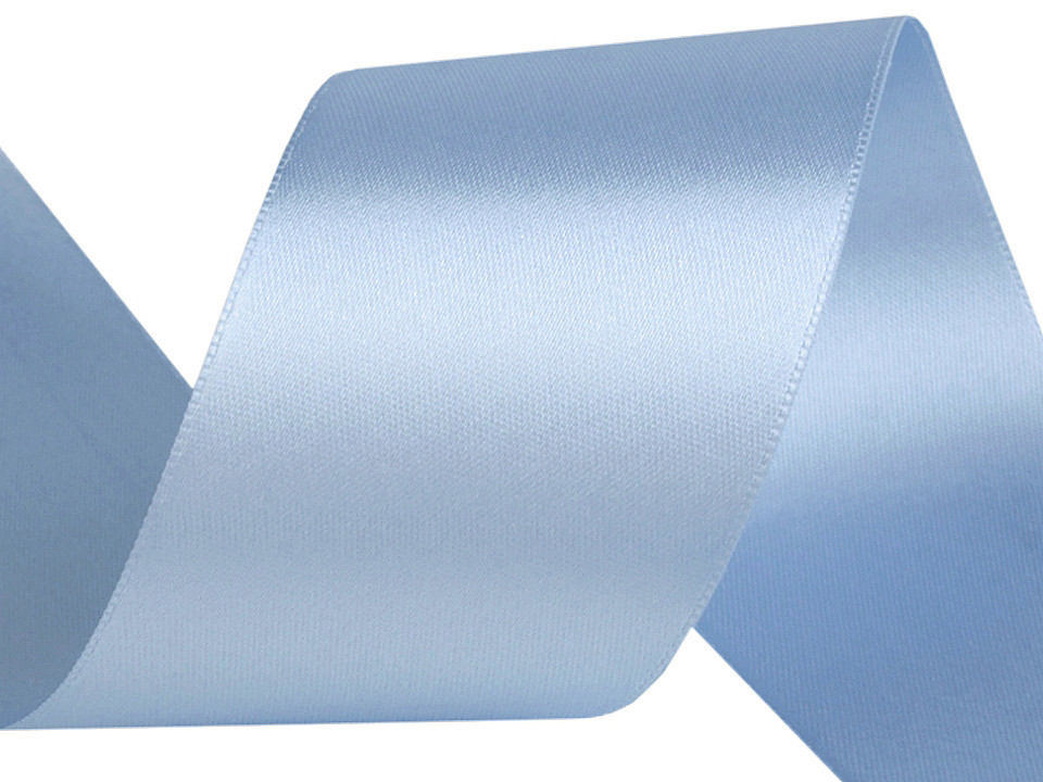 Double faced satin ribbon width 50 mm - Blue sapphire (20 Meters)