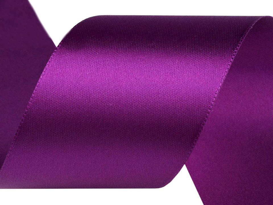 Double faced satin ribbon width 50 mm - Blue sapphire (20 Meters)