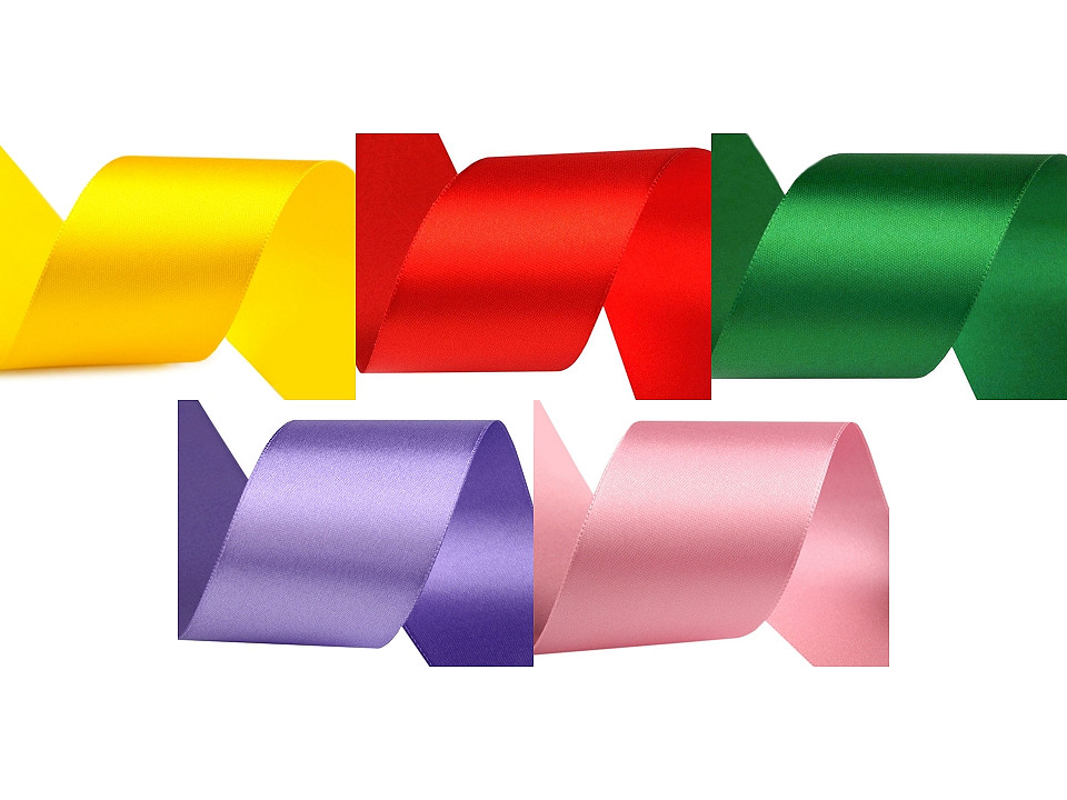 Double faced satin ribbon width 50 mm - Blue sapphire (20 Meters)