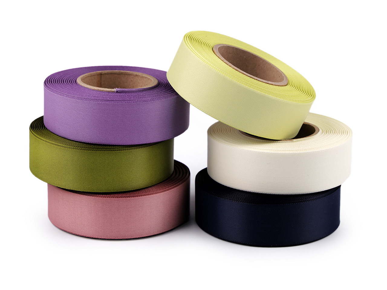 Double face satin ribbon width 24 mm matte - Light brown (20 Meters)