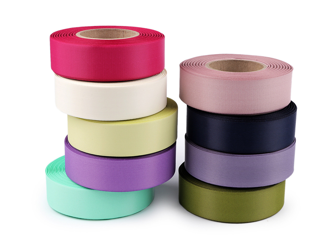 Double face satin ribbon width 24 mm matte - Light brown (20 Meters)