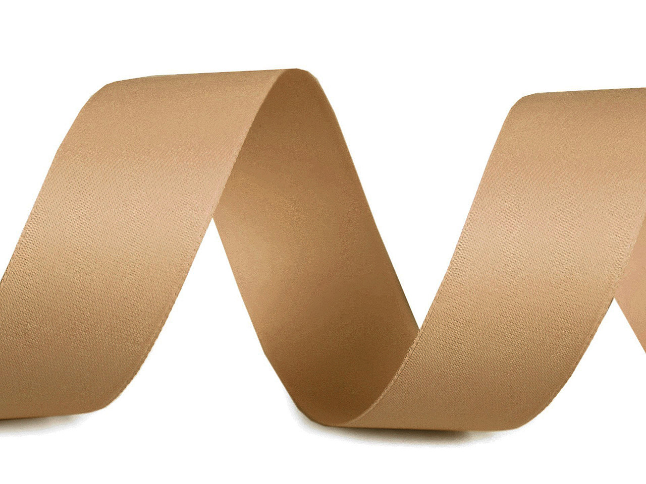 Double face satin ribbon width 24 mm matte - Light brown (20 Meters)