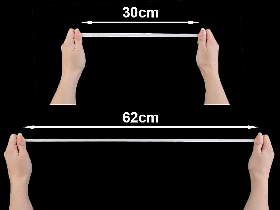 Lingerie elastic braid tape width 8 mm - Black (300 Meters)